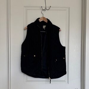 Andrea Jovine Black Quilted Sleeveless Vest